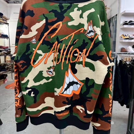 CHROME HEARTS × MATTY BOY CAUTION HOODIE CAMO XL 35166
