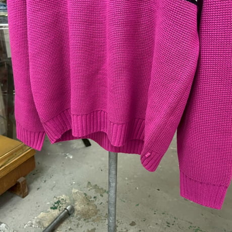 Supreme CHEST STRIPE SWEATER PINK LARGE 26412