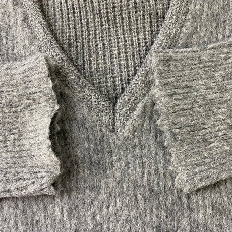 ROB SCOT 60S MOHAIR KNIT GREY LARGE 06359