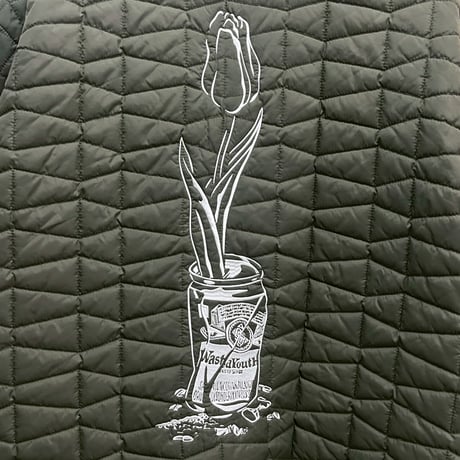 WASTED YOUTH QUILT PUFF JACKET OLIVE MEDIUM 4727