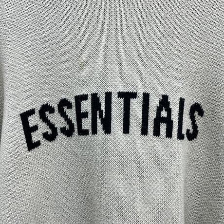 ESSENTIALS LOGO KNIT HOODIE WHITE XL 51106