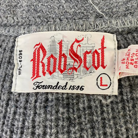 ROB SCOT 60S MOHAIR KNIT GREY LARGE 06359