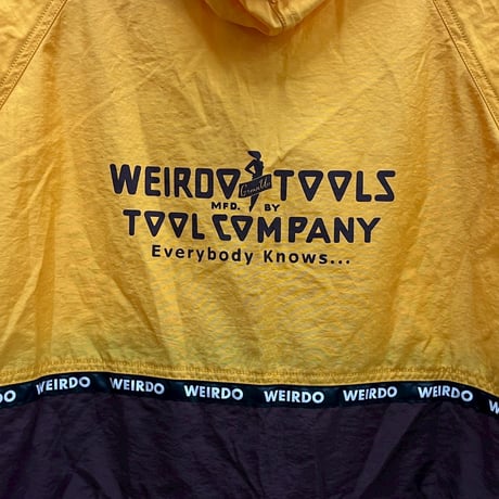 WEIRDO TOOL COMPANY PACKABLE HOODIE  YELLOW/BROWN MEDIUM 11728