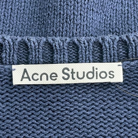 ACNE STUDIOS CREWNECK COTTON SWEATER NAVY XL/XXL FN-MN-KNIT000255 49222