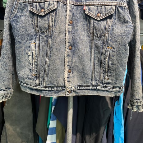 LEVI'S 90S CHEMICAL DENIM BOA JACKET LARGE 82545