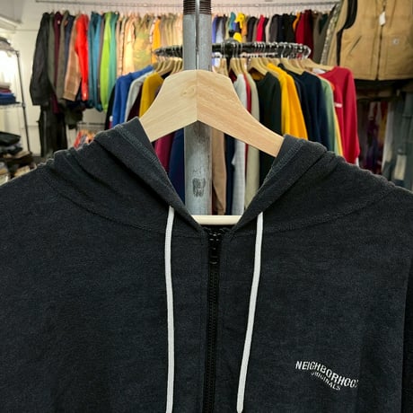 NEIGHBORHOOD PILE PARKA ZIP HOODIE BLACK XL 241FPNH-CSM08 82312