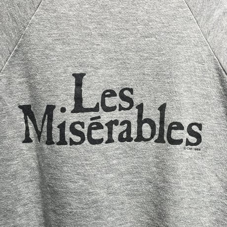LES MISERABLES 80S POSTER PRINT SWEAT GREY LARGE 68110