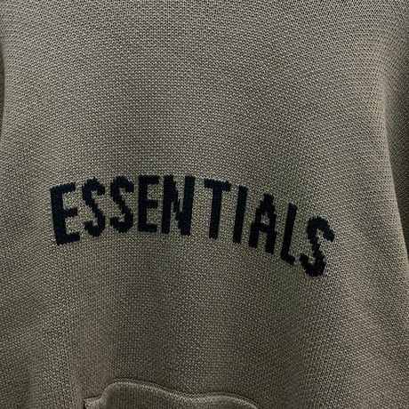 ESSENTIALS KNIT HOODIE HARVEST LARGE