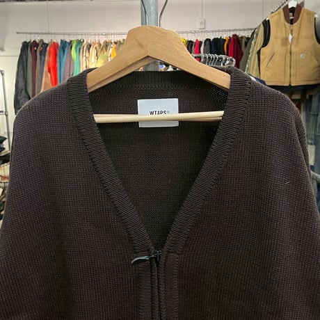 WTAPS PALMER SWEATER CARDIGAN BROWN 04 232MADT-KNM03 64674