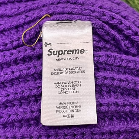 Supreme CLASSIC LOGO CHUNKY RIBBED BEANIE PURPLE 47746