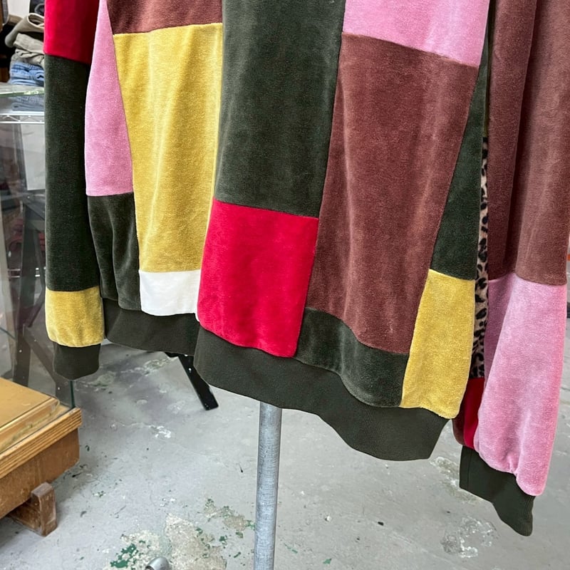 Supreme PATCHWORK VELOUR L/S TOP MULTI LARGE 17