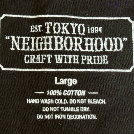 NEIGHBORHOOD ×INVISIBLE INK IVBIK C-TEE LS  BLACK LARGE 17561