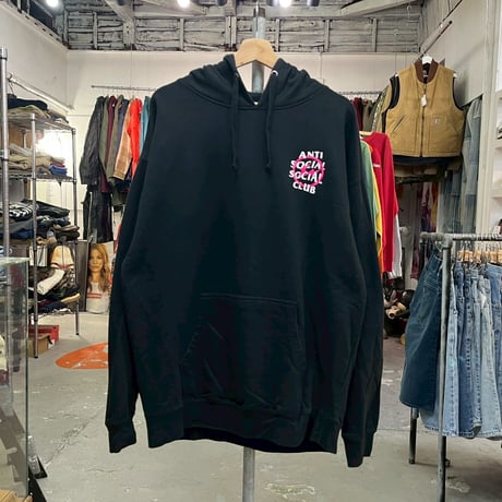 ANTI SOCIAL SOCIAL CLUB x FRAGMENT ASSC BOLT SWEAT HOODIE BLACK/PINK XL 17534