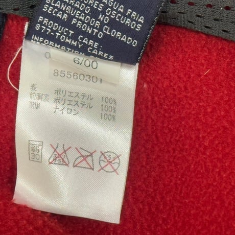 TOMMY HILFIGER 90S TECH FLECCE JACKET RED SMALL 63993
