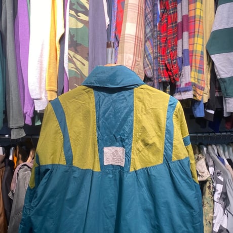 adidas EQUIPMENT NYLON JACKET GREEN/YELLOW LARGE 69673