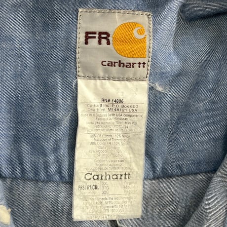 CARHARTT FR BUTTON WORK SHIRT 3XL 45139