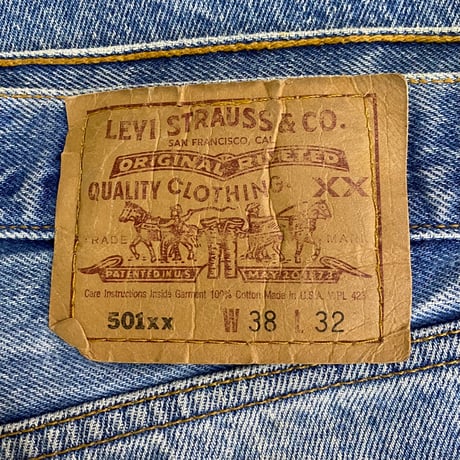 LEVI'S 90S 501 DUSTY DENIM PANT INDIGO 38/32 84468