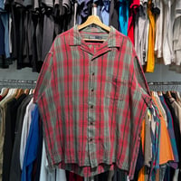 POLO RALPH LAUREN OPEN COLLAR CHEAK SS SHIRT RED/GREEN XXL 45571