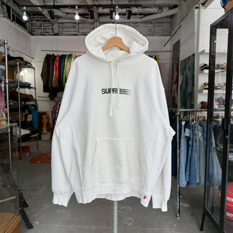 Supreme MOTION LOGO HOODED SWEATSHIRT WHITE XL 63318