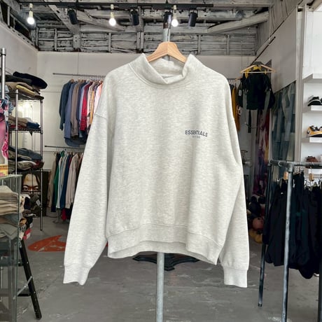 ESSENTIALS PULLOVER MOCKNECK SWEATSHIRT OATMEAL SMALL 74285