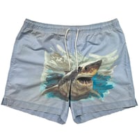 POLO SPORT SHARK PRINT EASY SHORT LARGE BLUE 04134