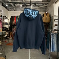 Supreme  WARM UP HOODED SWEATSHIRT NAVY XL 43807