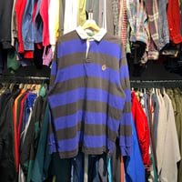 POLO RALPH LAUREN RUGBY L/S SHIRT BLUE/BLACK XL 61385