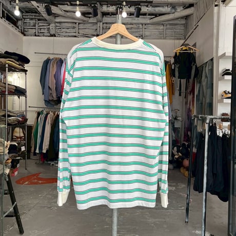 FCRB LS BORDER POCKET TEE WHITE/GREEN XL FCRB-220080 91181