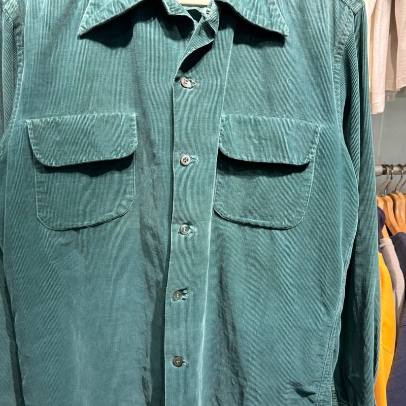 トップス 1950s open collar purple corduroy shirt 1950s open collar purple corduroy shirt