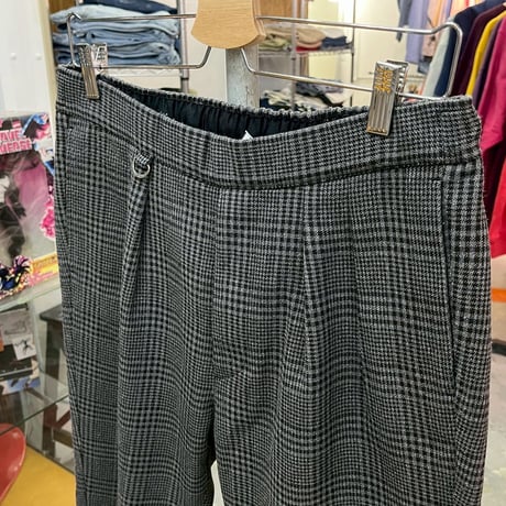 SOPH 2 TUCK CHECK EASY  CROPPED PANT  GREY MEDIUM 23141