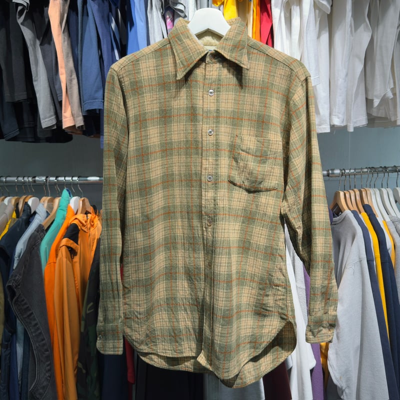 PENDLETON 70S WOOL SHIRT KHAKI MEDIUM 77414 | S