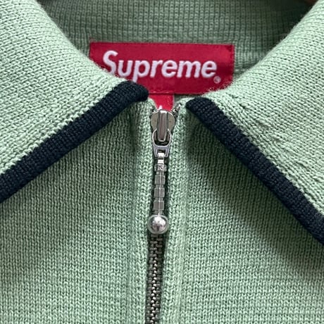 Supreme CHEST STRIPE ZIP UP CARDIGAN OLIVE MEDIUM 70302