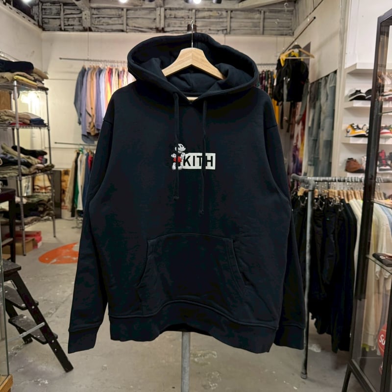 KITH × Disney BOX LOGO ブラック スウェット M Kith Disney Mickey Classic Logo Crewneck
