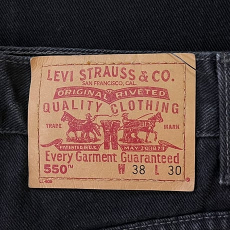 LEVIS 90S 550 BLACK DENIM PANT 38/30 33184