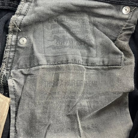 LEVI'S 90S 501 OVER DYE DENIM PANT BLACK 34/36 74042