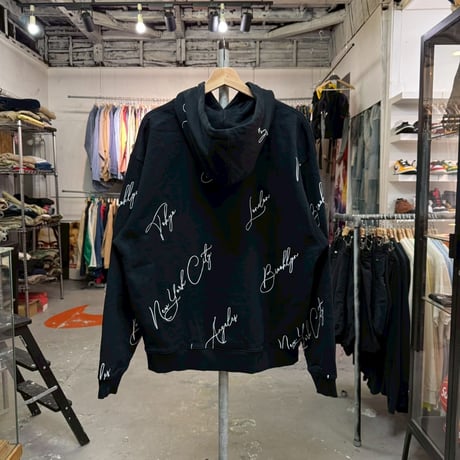KITH CITY SCRIPT HOODIE BLACK LARGE 17578