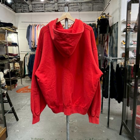 Supreme OVERDYED SMALL BOX ZIP UP HOODED SWEATSHIRT RED XL 45599
