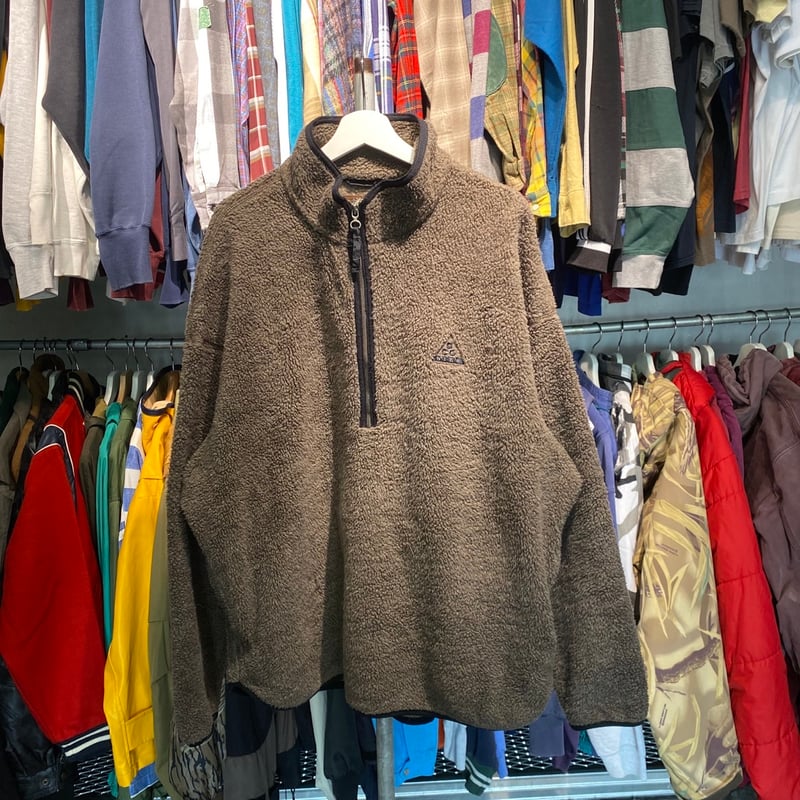 NIKE ACG 90S 犬タグ FLECCE HALF ZIP BROWN XL 1706 NIKE ACG 90S 犬タグ FLECCE HALF ZIP BROWN XL 1706