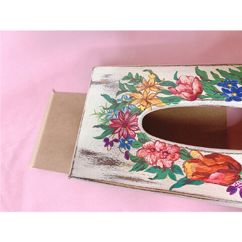 花柄ボックスティッシュ アンティーク調花柄ティッシュボックス（花園） | KAZU & KAN