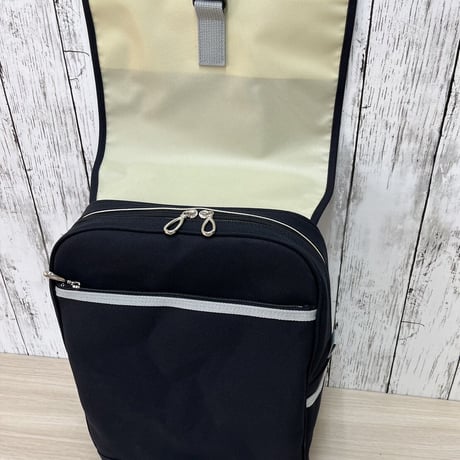 倉敷帆布のフラップリュック　ノワール