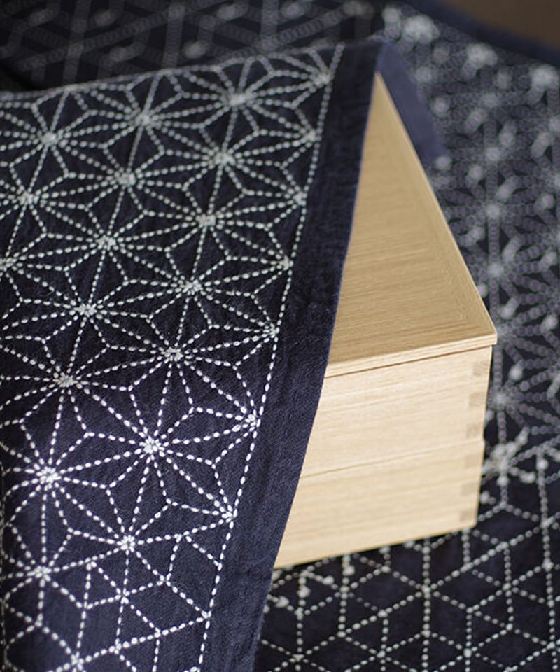 刺し子の風呂敷（寄せ模様） | 種