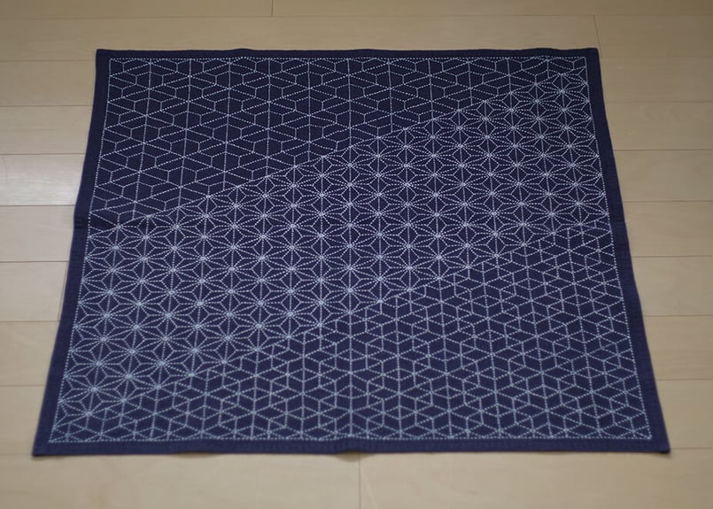 刺し子の風呂敷（寄せ模様） | 種