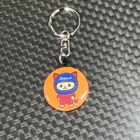 攻猫　　32mmキーホルダー　オレンジver1