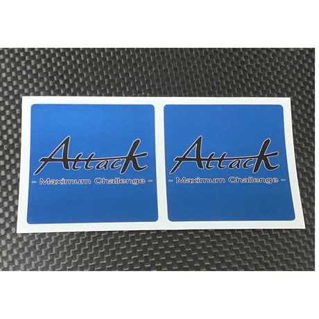 Attack ２枚組　ステッカー  （青メッキ）
