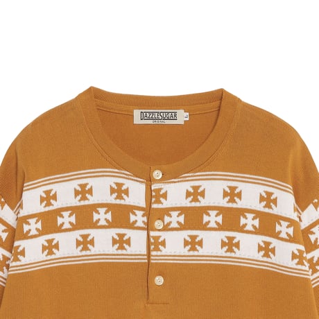 Jacquard Henley L/S tee