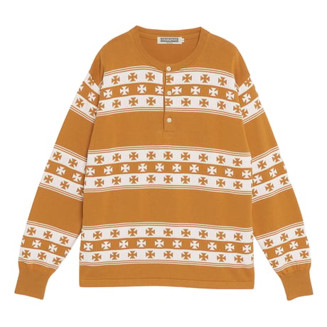 Jacquard Henley L/S tee