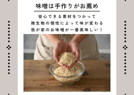 【中辛】味噌づくりセット（塩切麹＋自然栽培大豆）