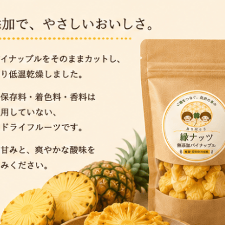 無添加有機ドライパイナップル