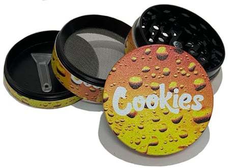 【タバコ用グラインダー】cookies/クッキーズ/人気ブランド/4層構造/直径5cm/アルミ合金製/クラッシャー