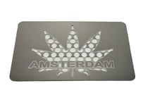 【タバコ用グラインダー】カード型/大麻柄/ミニサイズ/8.5cm×5cm/薄さ0.3mm/クラッシャー